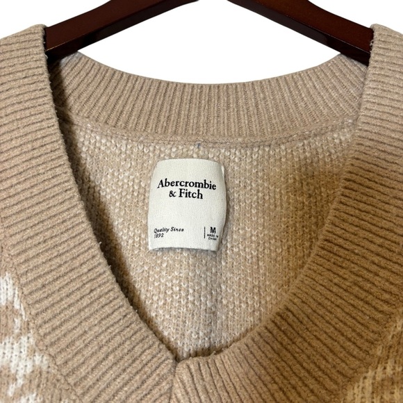 Abercrombie & Fitch Sweater Vest- houndstooth print Size Medium - Picture 3 of 5